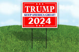 TRUMP 2024 RED KEEP AMERICA GREAT Yard Sign ROAD SIGN with Stand LAWN POSTER