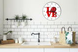 I Love Apples Love Park Funny Kitchen Living room Wall Clock