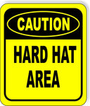 CAUTION Hard Hat Area Metal Aluminum Composite OSHA Safety Sign