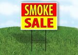 SMOKE SALE RED YELLOW Plastic Yard Sign ROAD SIGN with Stand