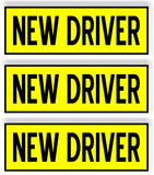 SET OF 3 NEW Driver  Car MAGNET Magnetic Bumper Sticker safety 8.25" x2.75"