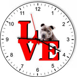 American Staffordshire Love Park Cute Puppy Dog kitchen living room Wall Clock