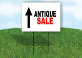 ANTIQUE SALE STRAIGHT ARROW BLACK Yard Sign with Stand LAWN SIGN