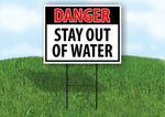 DANGER STAY OUT OF WATER OSHA Plastic Yard Sign ROAD SIGN with Stand LAWN POSTER