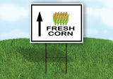 FRESH CORN STRAIGHT ARROW Yard Sign with Stand LAWN SIGN