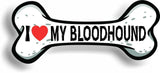 I Love My Bloodhound Bone Car Magnet Bumper Sticker 3"x7"