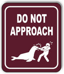 DO NOT APPROACH SEALS DANGER PARK CAMPING Metal Aluminum composite sign