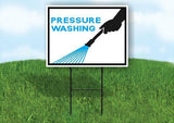 PRESSURE WASHING WITH BORDER Yard Sign with Stand LAWN SIGN