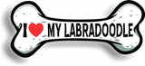 I Love My Labradoodle Car Magnet Bumper Sticker 3"x7"
