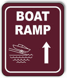 BOAT RAMP DIRECTIONAL UPWARDS ARROW CAMPING Metal Aluminum composite sign