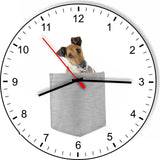 Fox Terrier In Your Pocket Puppy Dog kitchen living room Wall Clock