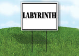 LABYRINTH BLACK BORDER Yard Sign with Stand LAWN SIGN