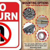 No U-Turn Symbol  metal Aluminum composite outdoor sign long-lasting