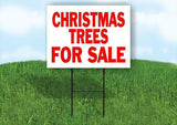 CHRISTMAS TREES FOR SALE RED LETTERS Plastic Yard Sign ROAD SIGN with Stand