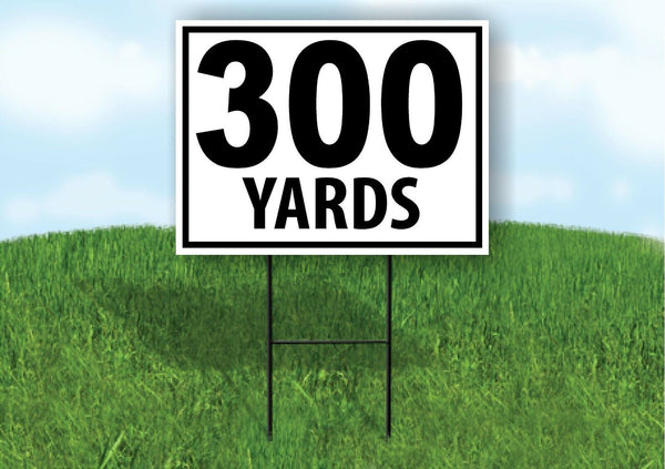 300 YARDS DISTANCE MARKER TARGET RUNNING Plastic Yard Sign ROAD SIGN with Stand
