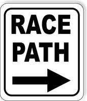directional Race path right arrow Metal Aluminum Composite Sign
