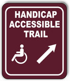 HANDICAP ACCESSIBLE TRAIL DIRECTIONAL ARROWS Metal Aluminum composite sign