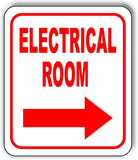 ELECCTRICAL ROOM RIGHT ARROW Aluminum composite sign