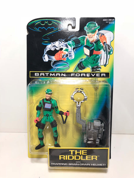 BATMAN FOREVER~ THE RIDDLER~ WITH TRAPPING BRAIN-DRAIN HELMET~ NEW