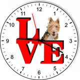 Fox Terrier Cute Puppy Dog kitchen living room Wall Clock