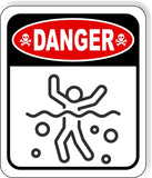 DANGER NO LIFE GUARD ON DUTY HAZARD Metal Aluminum composite sign