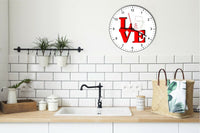 I Love Chinese Food Love Park Funny Kitchen Living room Wall Clock