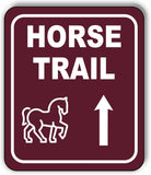 HORSE TRAIL DIRECTIONAL UPWARD ARROW CAMPING Metal Aluminum composite sign