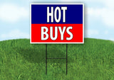 HOT BUYS BLUE RED Yard Sign with Stand LAWN SIGN