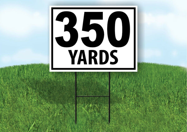 350 YARDS DISTANCE MARKER TARGET RUNNING Plastic Yard Sign ROAD SIGN with Stand