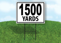 1500 YARDS DISTANCE MARKER TARGET RUNNING Plastic Yard Sign ROAD SIGN with Stand