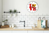 I Love Pasta Love Park Funny Kitchen Living room Wall Clock