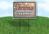 CHRISTMAS POP UP WOOD LIGHTS Yard Sign with Stand LAWN SIGN