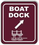 BOAT DOCK DIRECTIONAL 45 DEGREES UP RIGHT ARROW Metal Aluminum composite sign