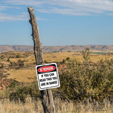 NO TRESPASSING If You Can Read This You Are In Range Outdoor Metal sign