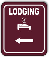 LODGING DIRECTIONAL ARROW TRAIL 8 Variations Metal Aluminum composite sign