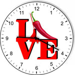 I Love Hot Chili Peppers Love Park Funny Kitchen Living room Wall Clock