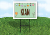 KIAN WELCOME BABY GREEN  18 in x 24 in Yard Sign Road Sign with Stand