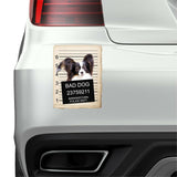 Paillons Mugshot Bad Dog Fridge refrigerator Car Magnet