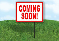 Coming soon Red Border Yard Sign Road with Stand LAWN SIGN