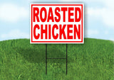 ROASTED CHICKEN RED Yard Sign Road with Stand LAWN SIGN