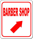 BARBER SHOP DIRECTIONAL RED 8 Arrow Variations Metal Aluminum composite sign