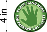 PLACE HAND HERE PARKING LOT SAFE MAGNET bumper