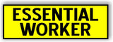 Essential Worker Car MAGNET Magnetic Bumper Sticker  bright safety yellow