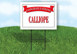CALEB CONGRATULATIONS RED BANNER 18in x 24in Yard sign with Stand