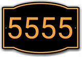 Gold and Black House Number Aluminum Composite Sign