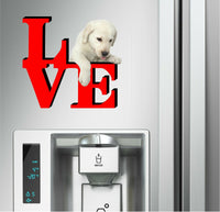 Yellow Lab Dog Love Park Dog Fridge Refrigerator Car Magnet