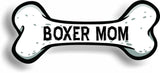 Dog Mom Boxer Bone Car Magnet Bumper Sticker 3"x7"