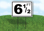6.5 ft pool depth black white 18inx24in Yard Road Sign w/ Stand