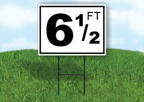 6.5 ft pool depth black white 18inx24in Yard Road Sign w/ Stand