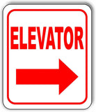 Elevator RIGHT ARROW Aluminum Composite Sign